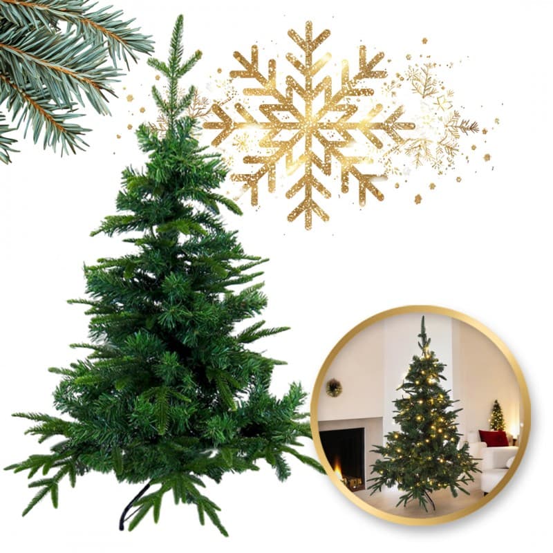 CHOINKA 120 CM SZTUCZNA PE+PCV jak żywa ŚWIERK GĘSTA